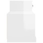 vidaXL Mueble zapatero madera contrachapada blanco brillo 100x42x60 cm