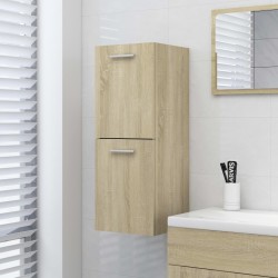 vidaXL Armario de baño madera contrachapada roble Sonoma 30x30x80 cm