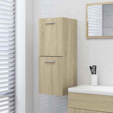 vidaXL Armario de baño madera contrachapada roble Sonoma 30x30x80 cm