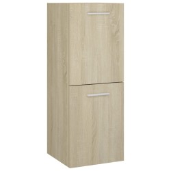 vidaXL Armario de baño madera contrachapada roble Sonoma 30x30x80 cm