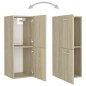 vidaXL Armario de baño madera contrachapada roble Sonoma 30x30x80 cm vidaXL Armario de baño madera contrachapada roble Sonoma 30x30x80 cm
