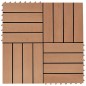 vidaXL Baldosas de porche de WPC 30x30 cm 1 m² color teca 11 unidades vidaXL Baldosas de porche de WPC 30x30 cm 1 m² color teca 11 unidades