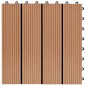 vidaXL Baldosas de porche de WPC 30x30 cm 1 m² color teca 11 unidades vidaXL Baldosas de porche de WPC 30x30 cm 1 m² color teca 11 unidades