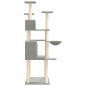 vidaXL Rascador para gatos con postes de sisal gris claro 166 cm vidaXL Rascador para gatos con postes de sisal gris claro 166 cm
