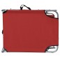 vidaXL Tumbona plegable con toldo de aluminio rojo vidaXL Tumbona plegable con toldo de aluminio rojo