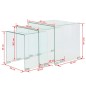 vidaXL Set de tres mesas de centro apilables vidrio templado claro vidaXL Set de tres mesas de centro apilables vidrio templado claro