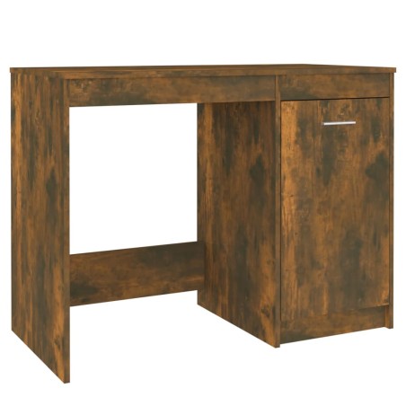 vidaXL Escritorio madera contrachapada roble ahumado 100x50x76 cm