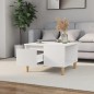 vidaXL Mesa de centro madera contrachapada blanco 55x55x36,5 cm
