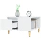 vidaXL Mesa de centro madera contrachapada blanco 55x55x36,5 cm
