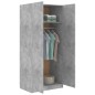 vidaXL Armario de madera contrachapada gris hormigón 80x52x180 cm vidaXL Armario de madera contrachapada gris hormigón 80x52x180 cm