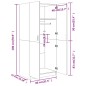 vidaXL Armario de madera contrachapada gris hormigón 80x52x180 cm vidaXL Armario de madera contrachapada gris hormigón 80x52x180 cm