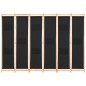 vidaXL Biombo divisor de 6 paneles de tela negro 240x170x4 cm vidaXL Biombo divisor de 6 paneles de tela negro 240x170x4 cm
