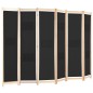 vidaXL Biombo divisor de 6 paneles de tela negro 240x170x4 cm vidaXL Biombo divisor de 6 paneles de tela negro 240x170x4 cm
