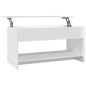 vidaXL Mesa de centro madera contrachapada blanco 102x50x52,5 cm