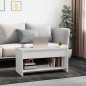 vidaXL Mesa de centro madera contrachapada blanco 102x50x52,5 cm