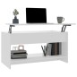 vidaXL Mesa de centro madera contrachapada blanco 102x50x52,5 cm