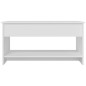 vidaXL Mesa de centro madera contrachapada blanco 102x50x52,5 cm