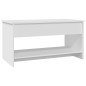 vidaXL Mesa de centro madera contrachapada blanco 102x50x52,5 cm