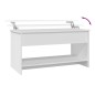 vidaXL Mesa de centro madera contrachapada blanco 102x50x52,5 cm