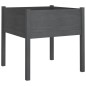 vidaXL Jardinera de madera maciza de pino gris 70x70x70 cm vidaXL Jardinera de madera maciza de pino gris 70x70x70 cm