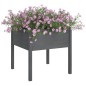 vidaXL Jardinera de madera maciza de pino gris 70x70x70 cm vidaXL Jardinera de madera maciza de pino gris 70x70x70 cm