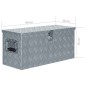 vidaXL Caja de aluminio 80x30x35 cm plateada vidaXL Caja de aluminio 80x30x35 cm plateada