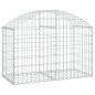 vidaXL Cesta de gaviones forma arco hierro galvanizado 100x50x60/80 cm vidaXL Cesta de gaviones forma arco hierro galvanizado 100x50x60/80 cm