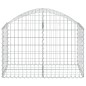 vidaXL Cesta de gaviones forma arco hierro galvanizado 100x50x60/80 cm vidaXL Cesta de gaviones forma arco hierro galvanizado 100x50x60/80 cm