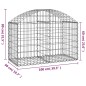 vidaXL Cesta de gaviones forma arco hierro galvanizado 100x50x60/80 cm vidaXL Cesta de gaviones forma arco hierro galvanizado 100x50x60/80 cm