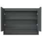 vidaXL Armario de baño con espejo MDF gris 80x15x60 cm