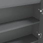 vidaXL Armario de baño con espejo MDF gris 80x15x60 cm