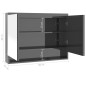 vidaXL Armario de baño con espejo MDF gris 80x15x60 cm