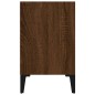 vidaXL Mesita de noche con patas de metal marrón roble 40x30x50 cm