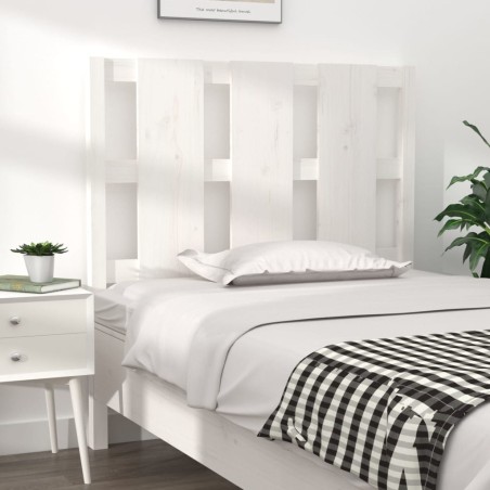 vidaXL Cabecero de cama madera maciza de pino blanco 95,5x4x100 cm