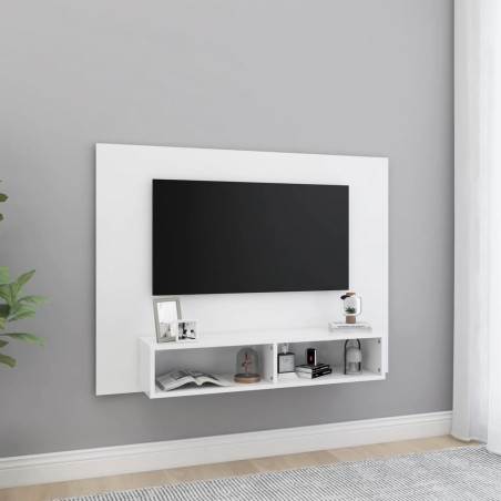 vidaXL Mueble de TV de pared madera contrachapada blanco 120x23,5x90cm