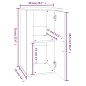 vidaXL Aparador de madera contrachapada blanco 40x33x70 cm vidaXL Aparador de madera contrachapada blanco 40x33x70 cm