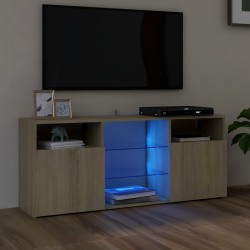 vidaXL Armario TV con luces LED roble Sonoma 120x30x50 cm