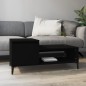 vidaXL Mesa de centro madera contrachapada negro 100x50x45 cm