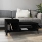 vidaXL Mesa de centro madera contrachapada negro 100x50x45 cm
