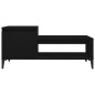 vidaXL Mesa de centro madera contrachapada negro 100x50x45 cm