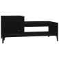 vidaXL Mesa de centro madera contrachapada negro 100x50x45 cm