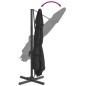 vidaXL Sombrilla colgante con poste de aluminio negro 300x300 cm vidaXL Sombrilla colgante con poste de aluminio negro 300x300 cm