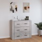 vidaXL Aparador de madera contrachapada gris Sonoma 80x33x70 cm vidaXL Aparador de madera contrachapada gris Sonoma 80x33x70 cm