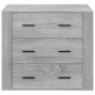 vidaXL Aparador de madera contrachapada gris Sonoma 80x33x70 cm vidaXL Aparador de madera contrachapada gris Sonoma 80x33x70 cm
