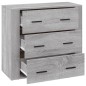 vidaXL Aparador de madera contrachapada gris Sonoma 80x33x70 cm vidaXL Aparador de madera contrachapada gris Sonoma 80x33x70 cm