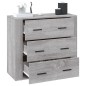 vidaXL Aparador de madera contrachapada gris Sonoma 80x33x70 cm vidaXL Aparador de madera contrachapada gris Sonoma 80x33x70 cm