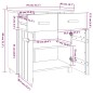 vidaXL Aparador HAMAR madera maciza de pino blanca 79x40x80 cm