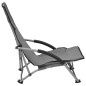 vidaXL Sillas de playa plegables 2 unidades tela gris vidaXL Sillas de playa plegables 2 unidades tela gris