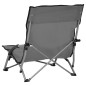 vidaXL Sillas de playa plegables 2 unidades tela gris vidaXL Sillas de playa plegables 2 unidades tela gris