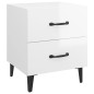 vidaXL Mesita de noche color blanco brillante 40x35x47,5 cm vidaXL Mesita de noche color blanco brillante 40x35x47,5 cm